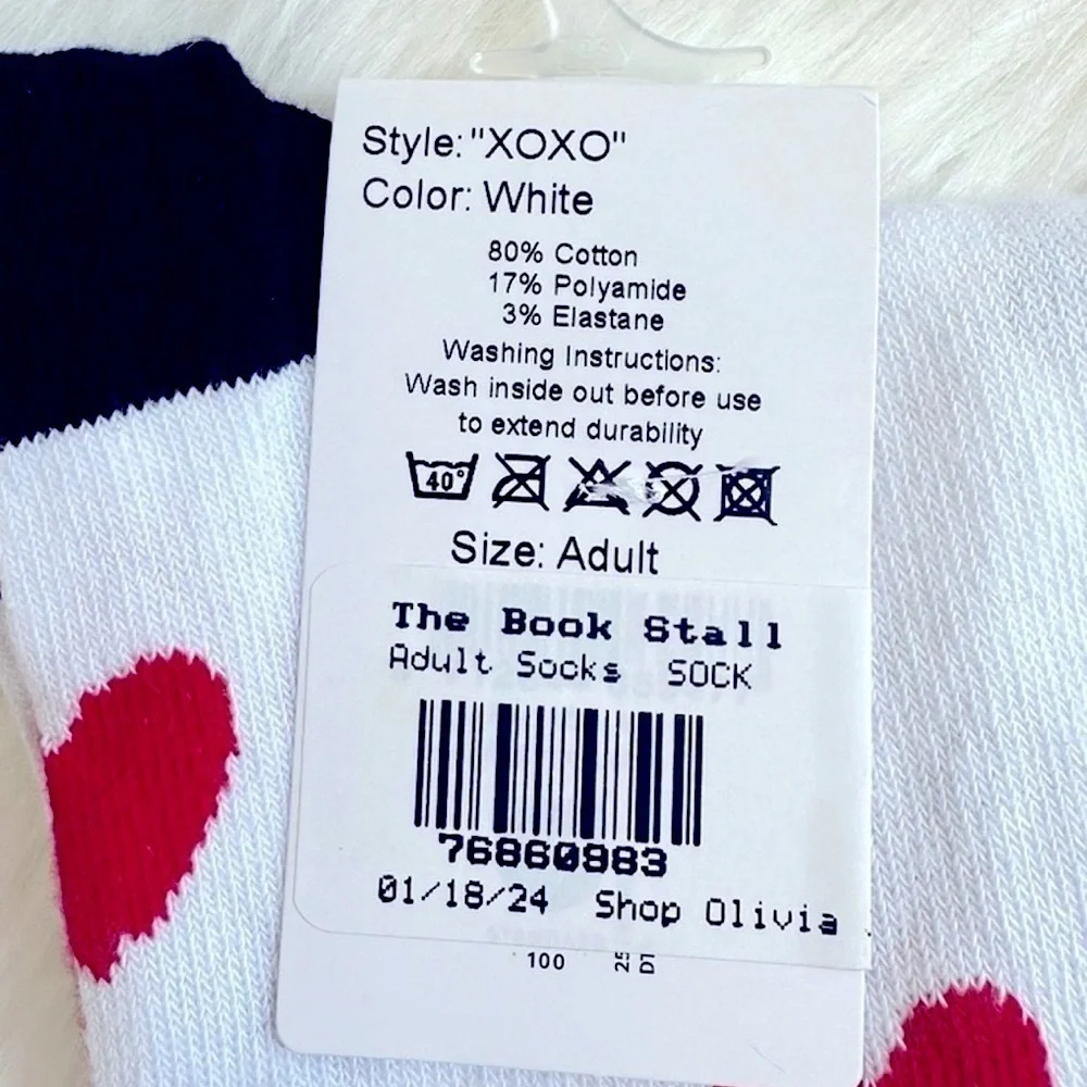 BUNDLE - BootayBag Red Flower Boyshort Panties Size Small + White XOXO Socks